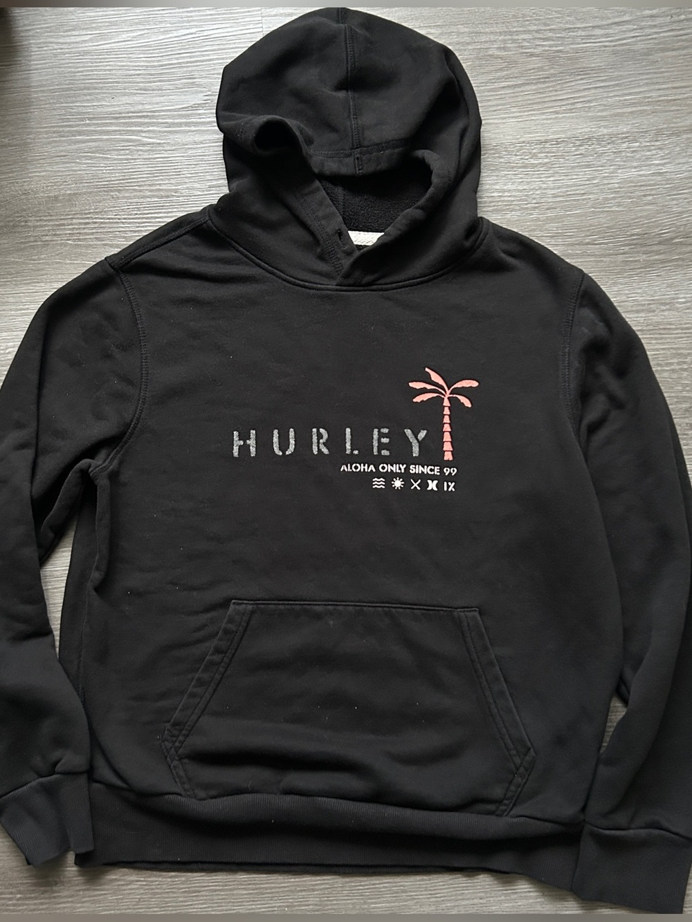 Hurley Aloha Only Since 99 Pullover Sweatshirt Hoodie grunge skater size Small